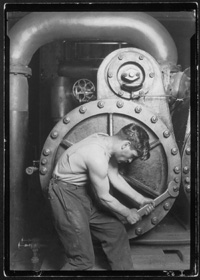 Mechanic At Steam Pump